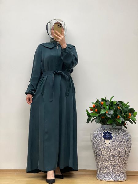 MissWhence Cupro Kapüşonlu Elbise 37811