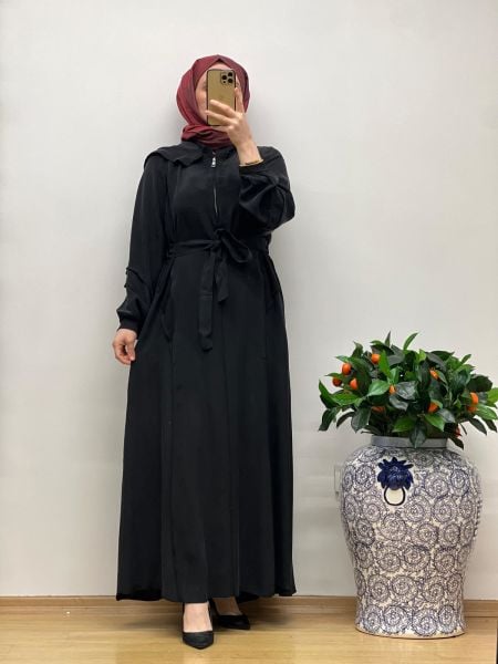 MissWhence Cupro Kapüşonlu Elbise 37811