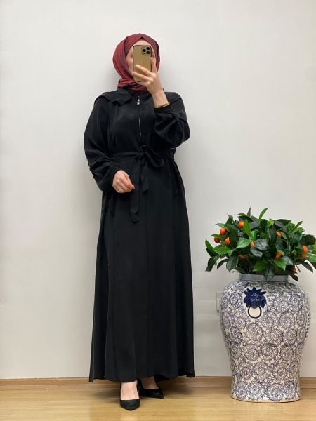 MissWhence Cupro Kapüşonlu Elbise 37811-BB