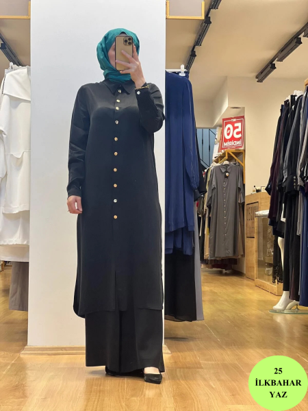 Zems 2'li Takım Cupro Pantolonlu 25Y-2T016