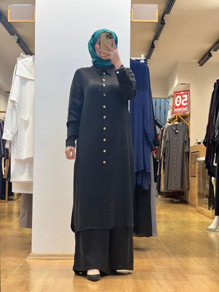 Zems 2'li Takım Cupro Pantolonlu 25Y-2T016