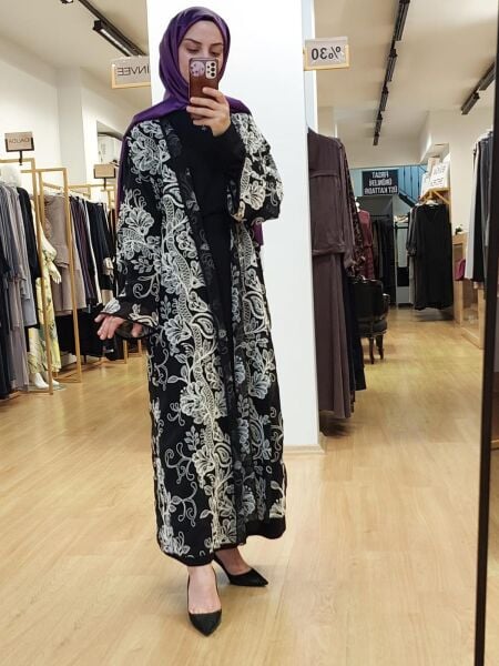 Zems Tül Kap Siyah Desenli 25Y-2668