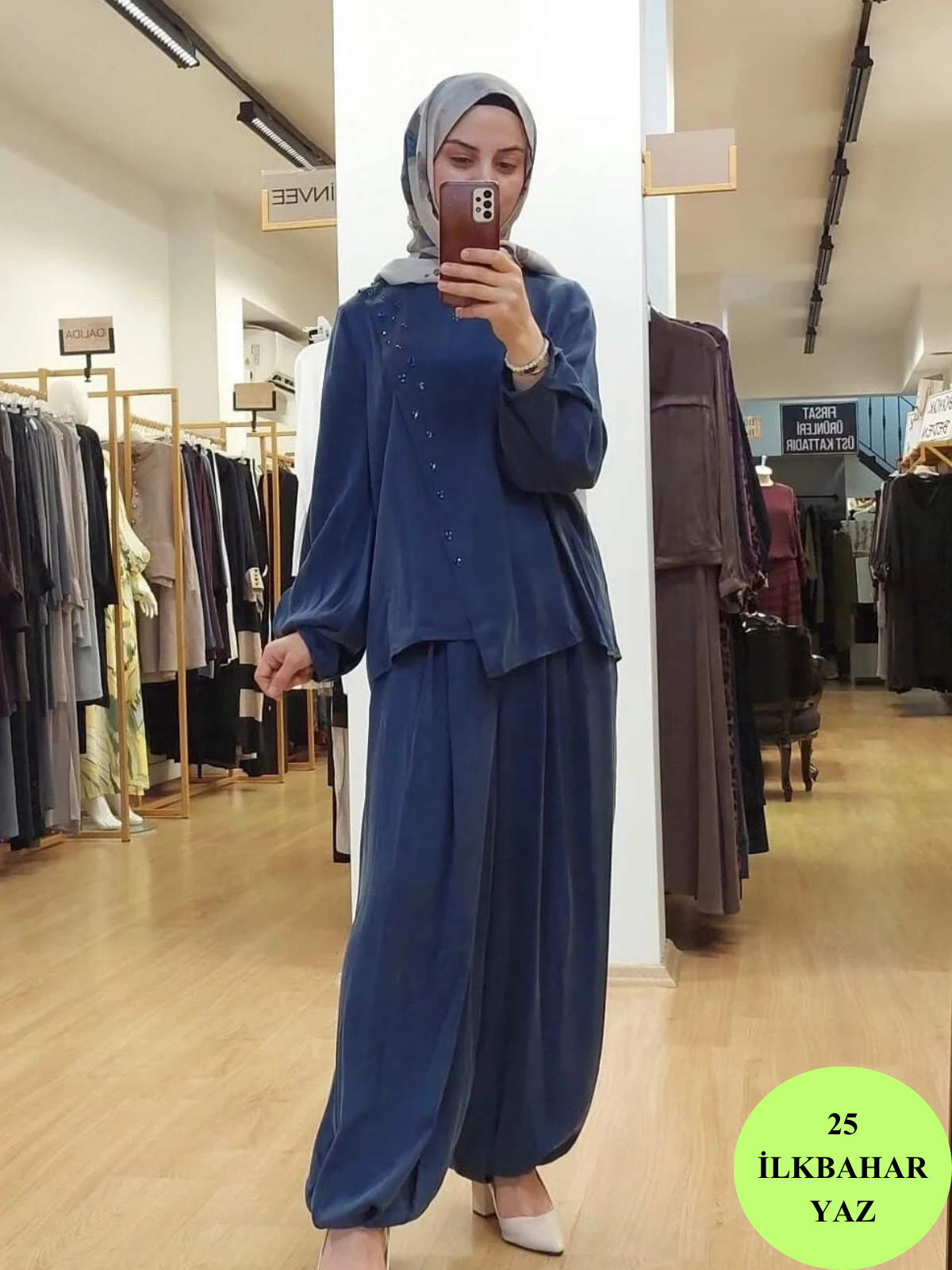 Zems Lacivert Taş Detaylı Takım 25Y-2T006