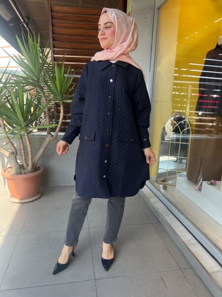 İnvee Kapitone Uzun Gömlek 6879