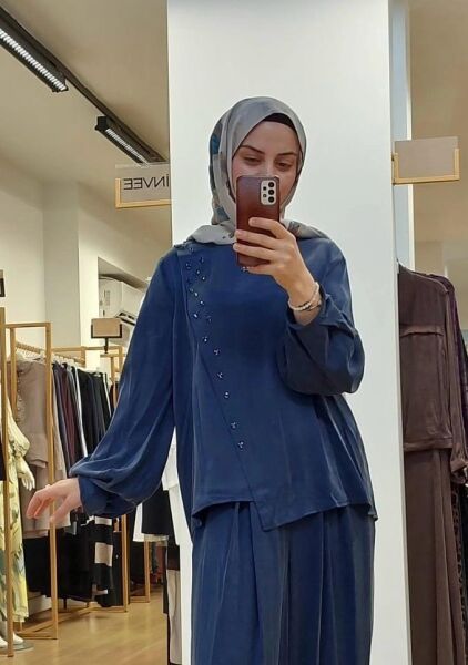 Zems Lacivert Taş Detaylı Takım 25Y-2T006