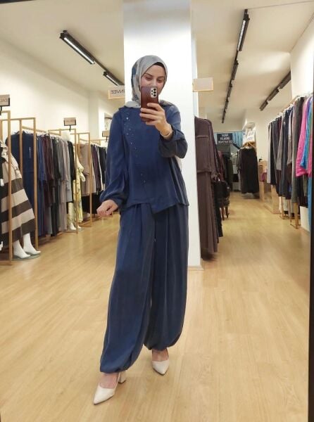 Zems Lacivert Taş Detaylı Takım 25Y-2T006